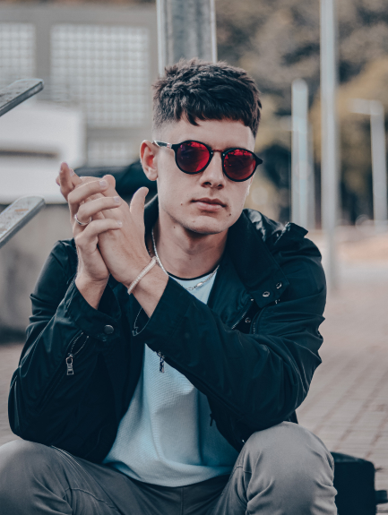 High fade + Short fringe